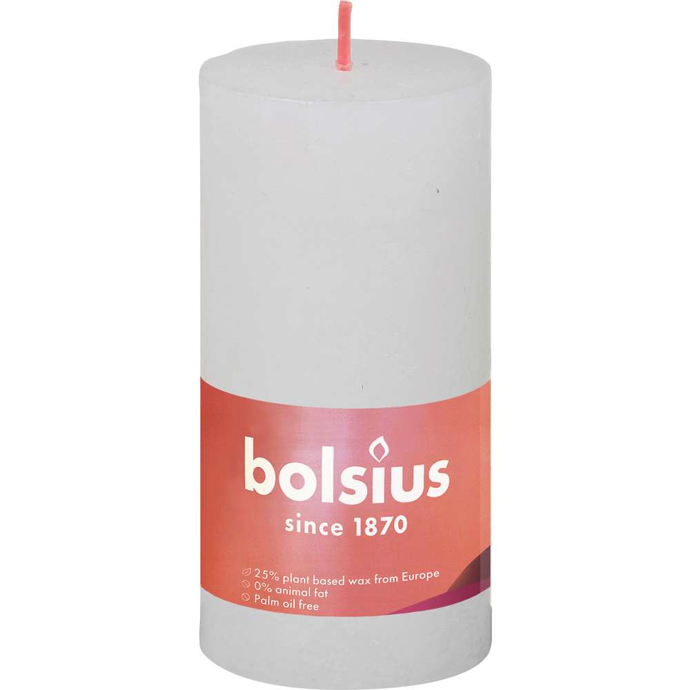 Produktabbildung Bolsius Rustik Kerze 10x5cm, wolkiges weiß