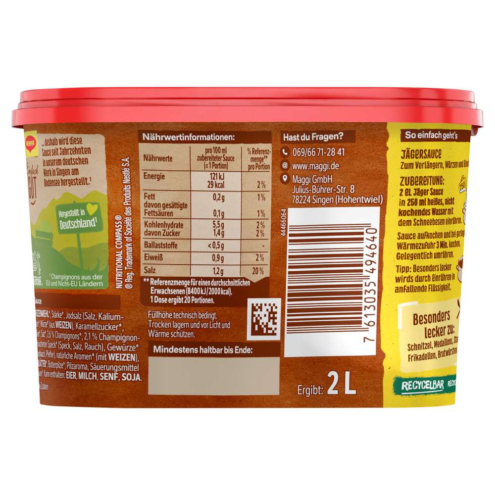 Produktabbildung Maggi Delikatess Sauce, Jäger