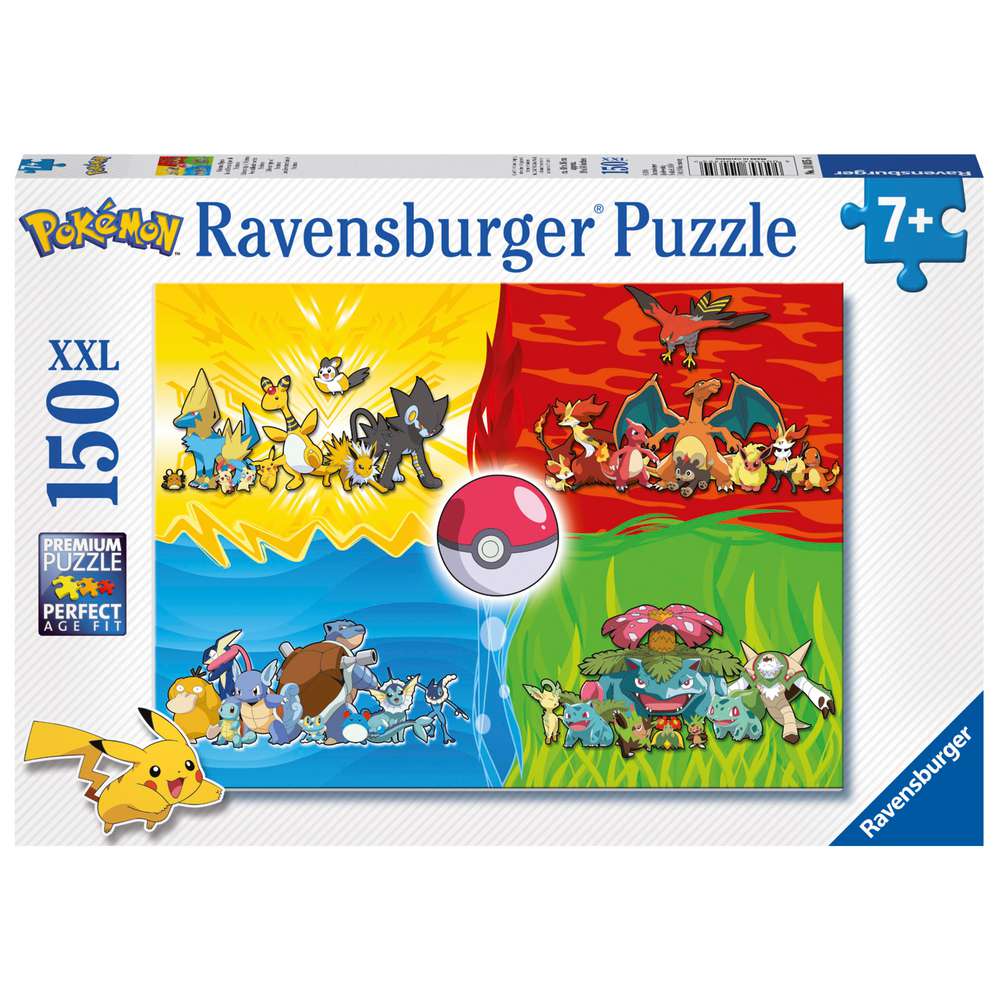 Produktabbildung Ravensburger Puzzle 150 Teile XXL, Pokémon Typen