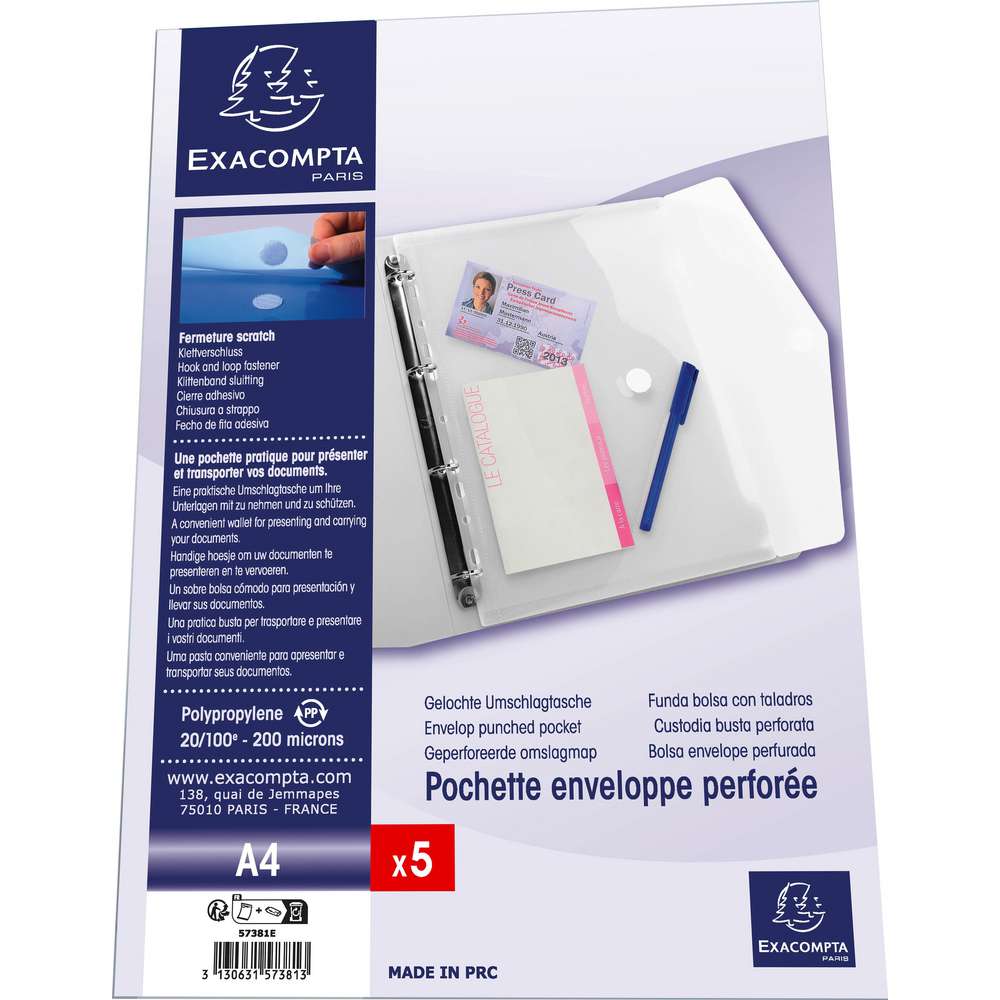 Produktabbildung  Dokumententasche A4, 5er Pack