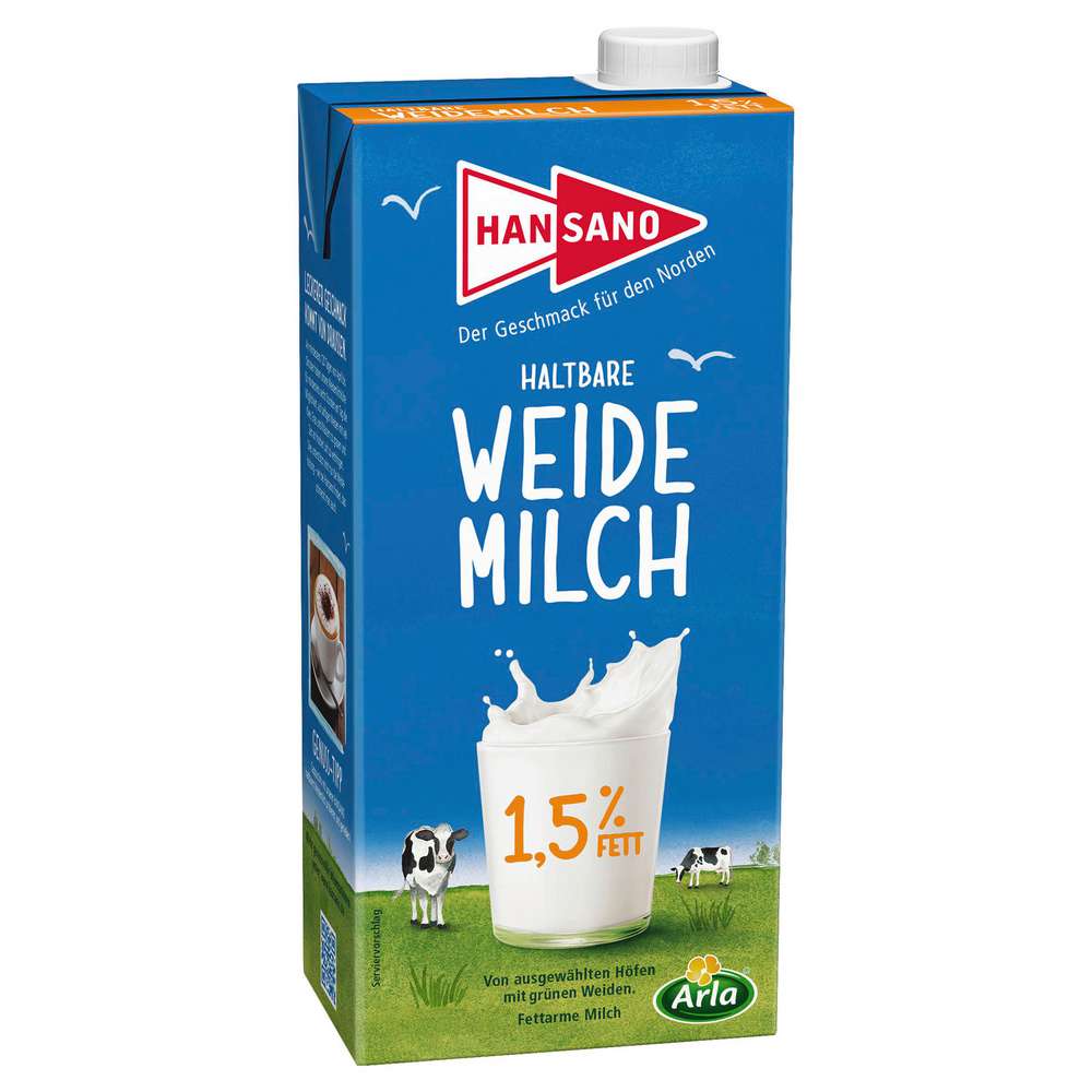 Produktabbildung Hansano H-Weidemilch 1,8% Fett