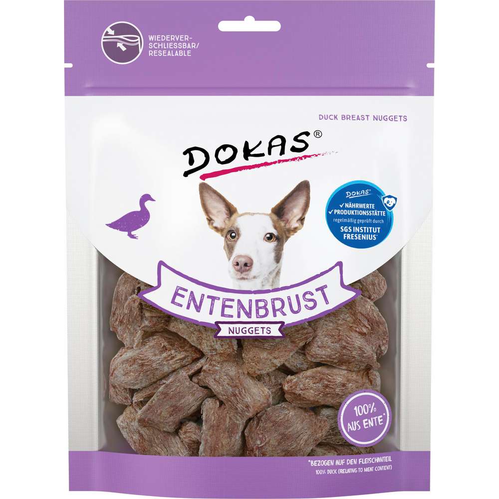 Produktabbildung Dokas Hunde-Snack Nuggets, Entenbrust