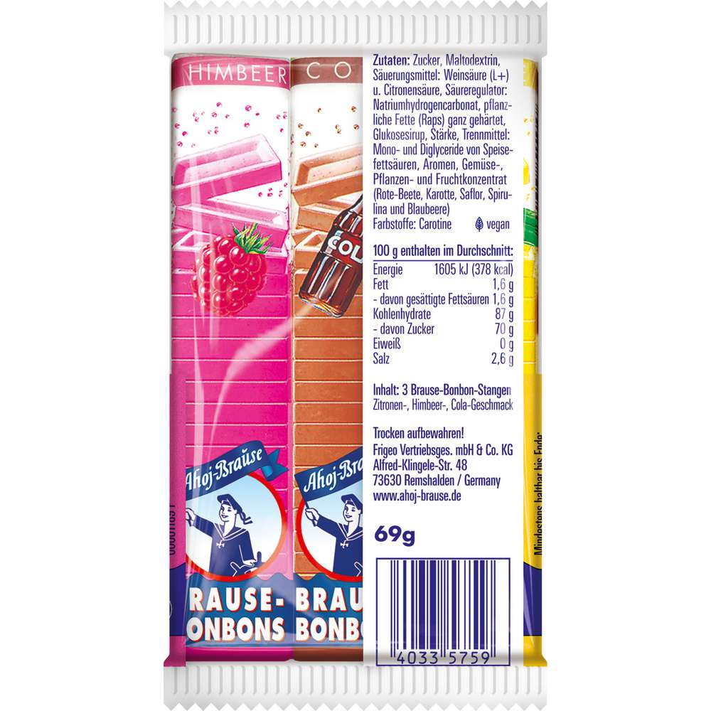 Produktabbildung Ahoj-Brause Brause-Bonbon-Stangen