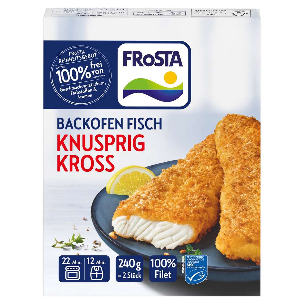 Produktabbildung Frosta MSC Backofen Fisch Knusprig Kross, tiefgekühlt