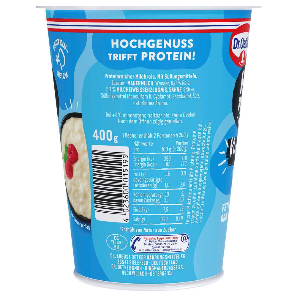 Produktabbildung Dr. Oetker High Protein Milchreis
