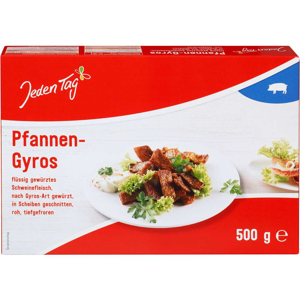 Produktabbildung Jeden Tag Schweinefleisch Gyros Art, tiefgekühlt