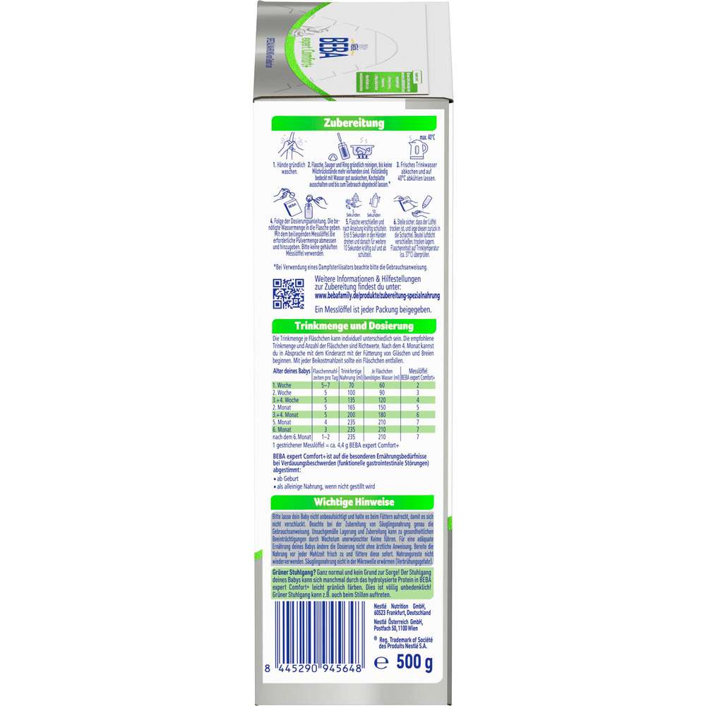 Produktabbildung Nestle Beba Spezialnahrung Comfort+