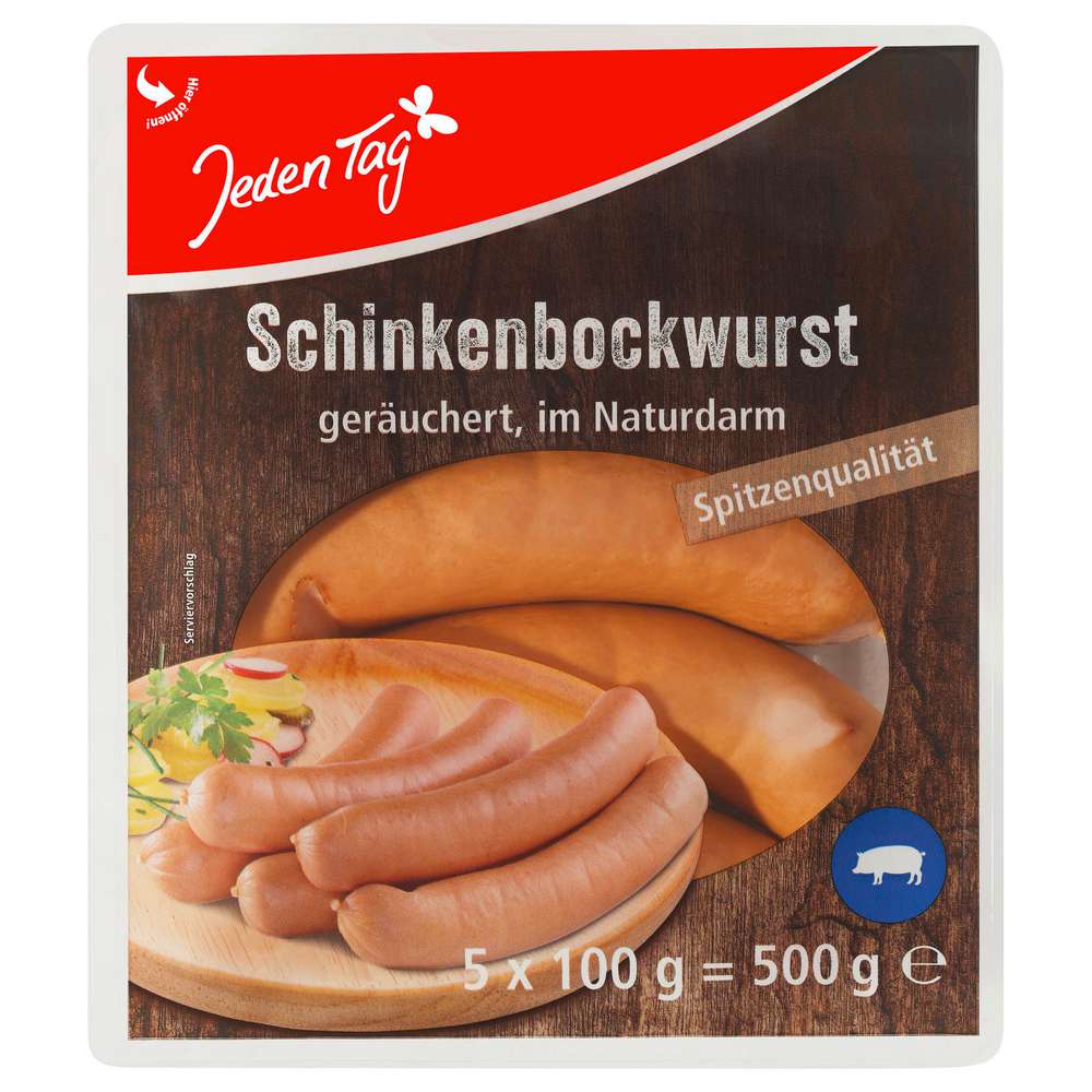 Produktabbildung Jeden Tag Schinkenbockwurst