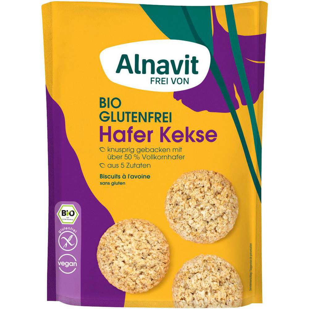Produktabbildung Alnavit Bio Glutenfreie Haferkekse