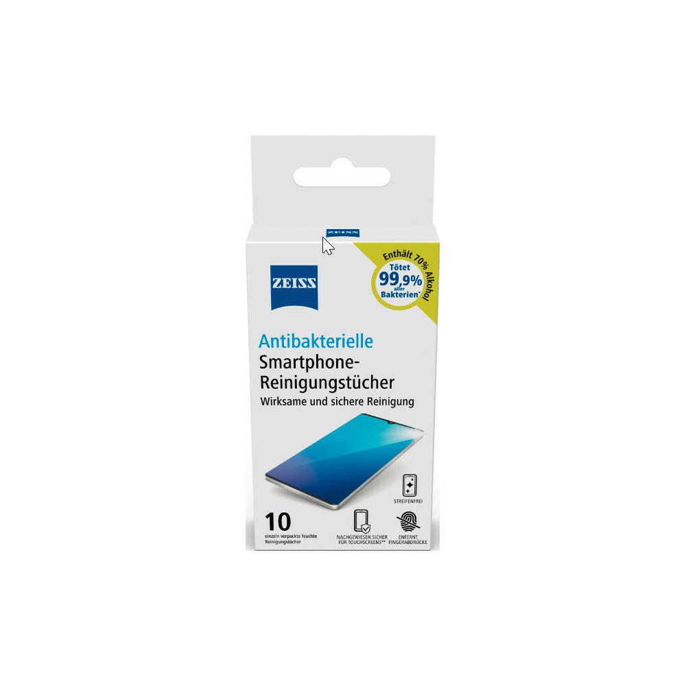 Produktabbildung keine Marke Zeiss Antibakterielle SmartphoneReinigungstücher, 10er-Pack