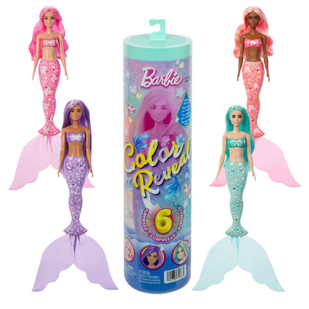Produktabbildung Mattel Barbie Color Reveal Meerjungfrau mit Steinchen, sortiert