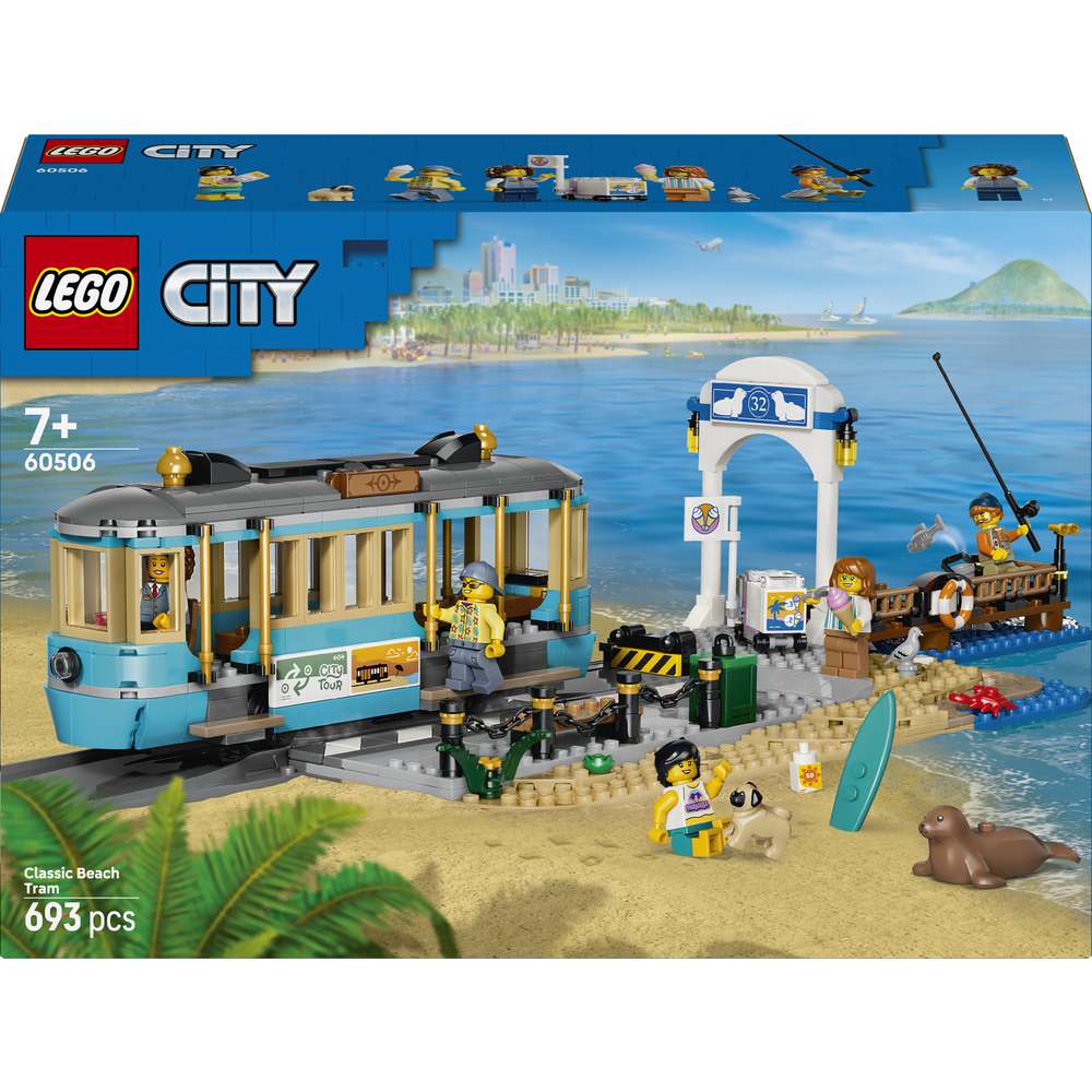 Produktabbildung Lego LEGO City 60506 Klassische Strandstraßenbahn, baubare Spielzeugeisenbahn für Kinder ab 7 Jahren