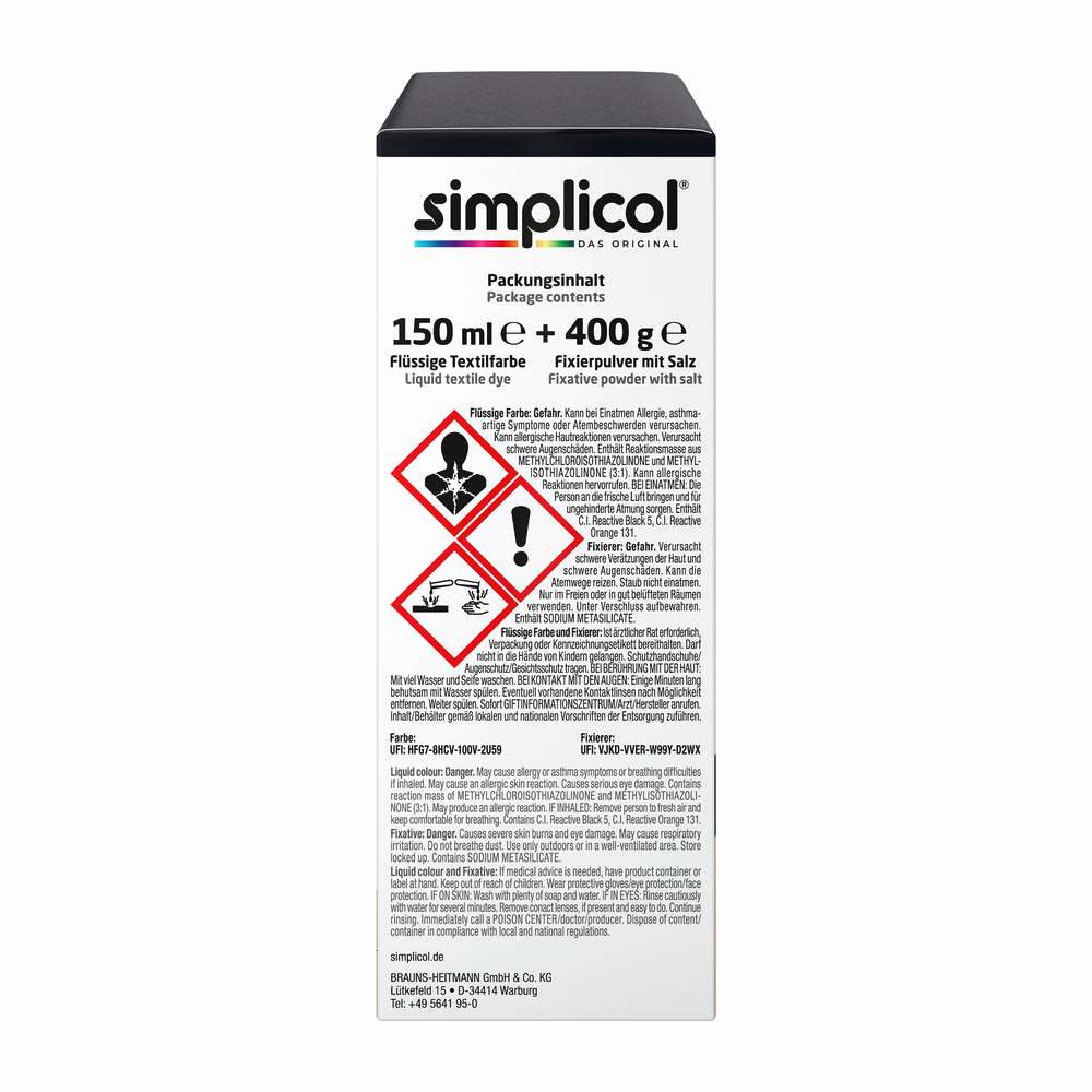 Produktabbildung simplicol Textilfarben intensiv, Samt-Schwarz