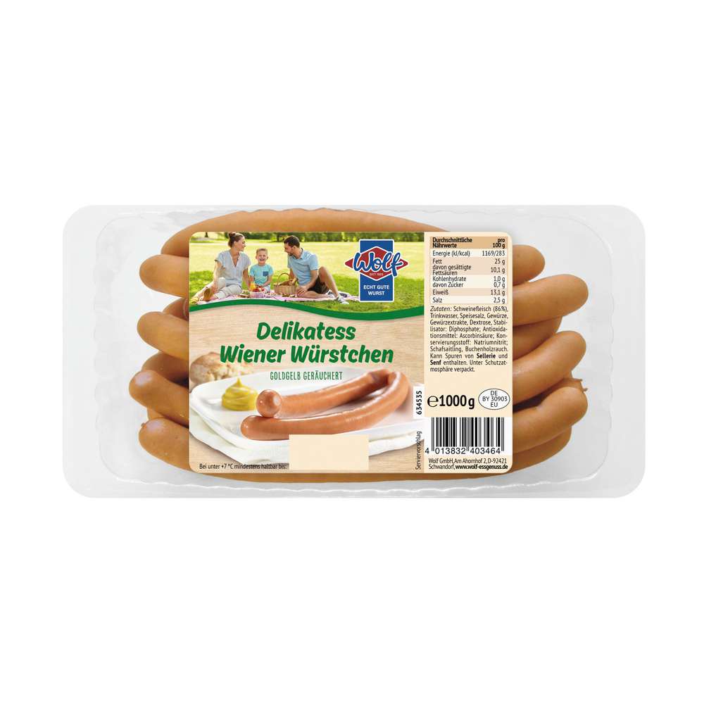 Produktabbildung Wolf Delikatess Wiener Würstchen