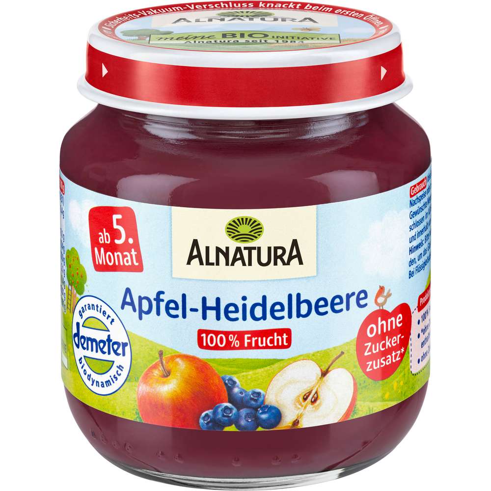 Produktabbildung Alnatura Bio Früchtebrei, Apfel-Heideleere