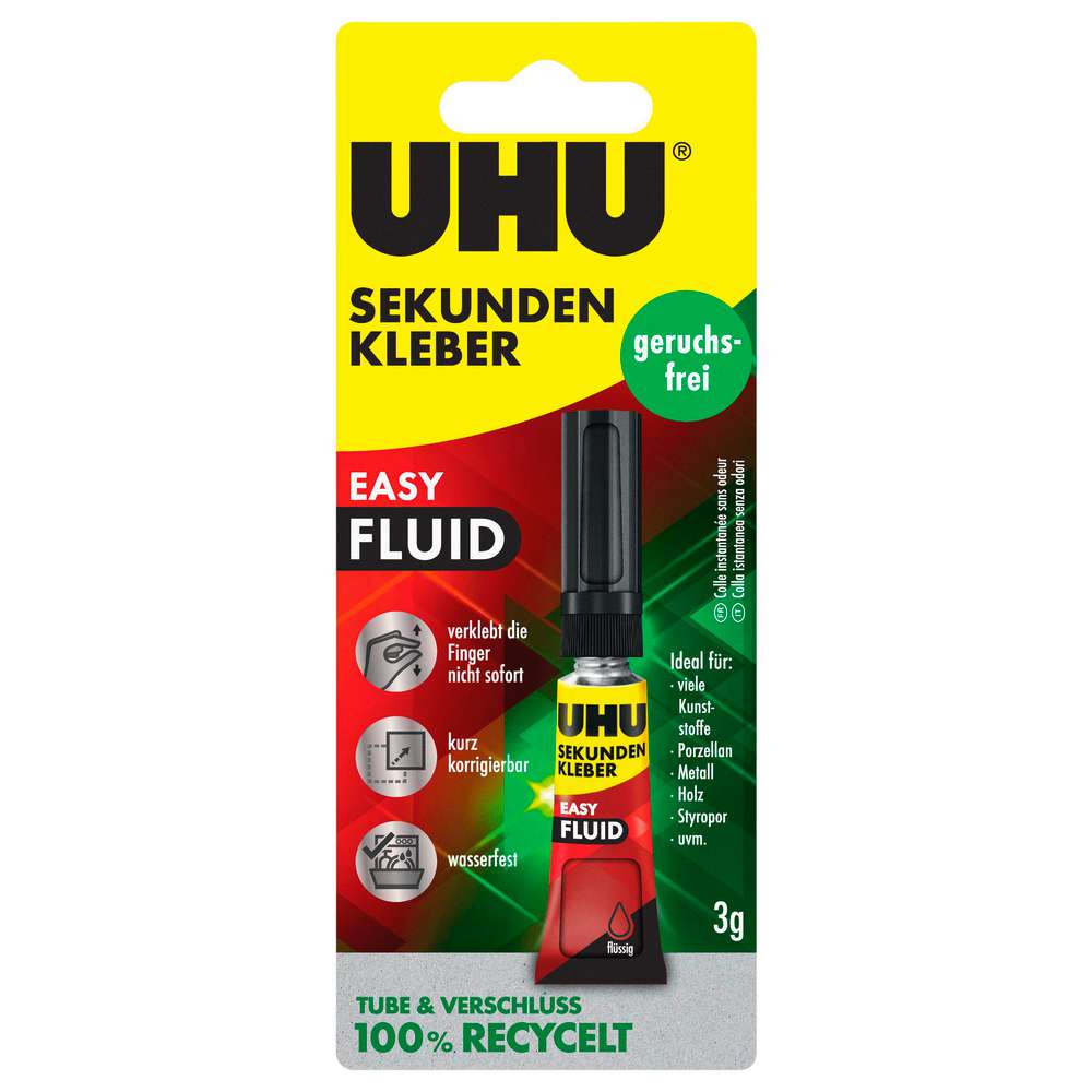 Produktabbildung UHU Sekundenkleber flüssig, geruchsfrei EASY