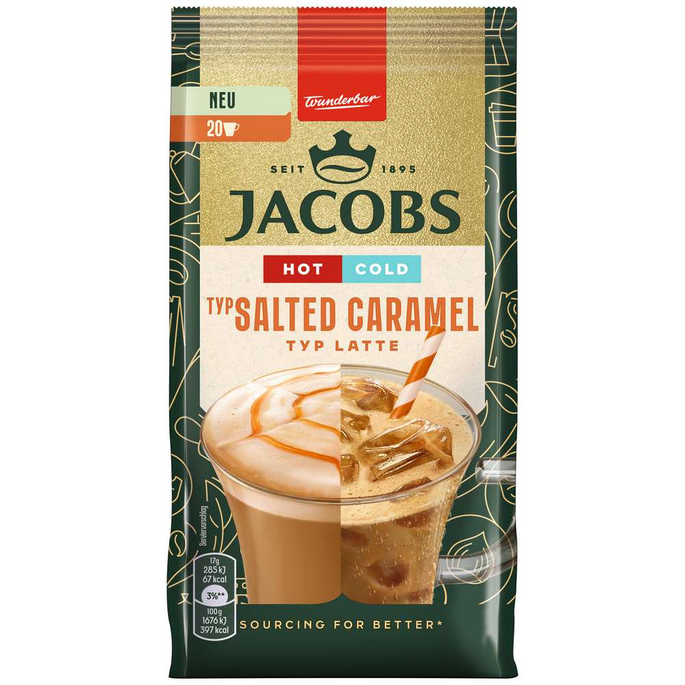 Produktabbildung Jacobs Kaffee Crema Hot&Cold, Salted Caramel