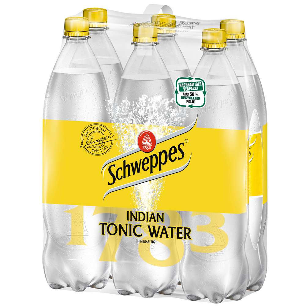 Produktabbildung Schweppes Tonic Water, Indian (6x 1,250 Liter)