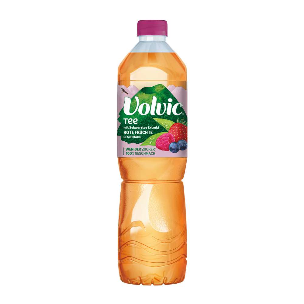 Produktabbildung Volvic Mineralwasser mit Tee-Extrakt, rote Früchte