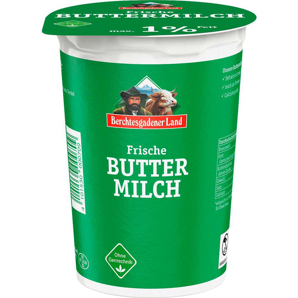 Produktabbildung Berchtesgadener Land Buttermilch, 1% Fett
