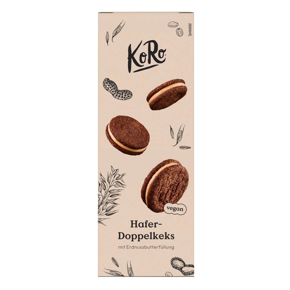 Produktabbildung KoRo Hafer-Doppelkeks Erdnussbutter