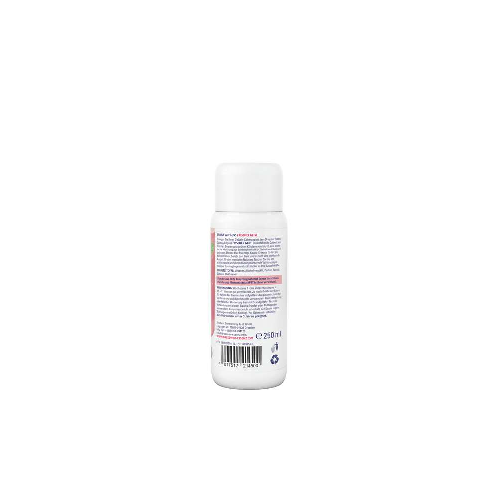 Produktabbildung Dresdner Essenz Sauna-Aufguss Frischer Geist, Minz,-Salbei und Baldrianöl