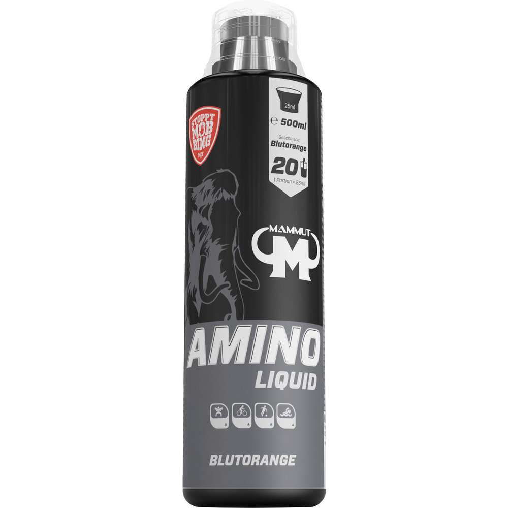 Produktabbildung Mammut Nahrungsergänzungsmittel Amino Liquid, Blutorange