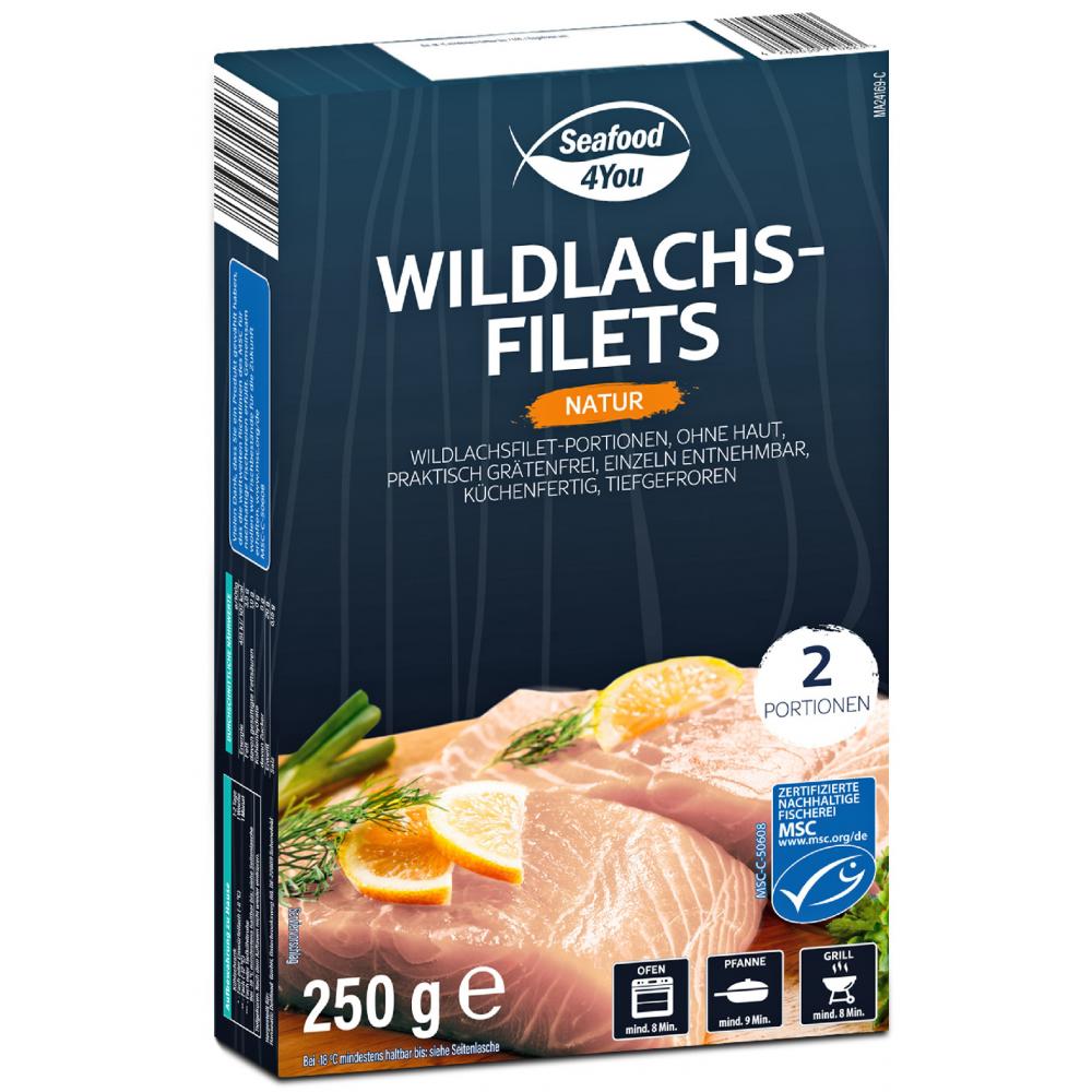 Produktabbildung keine Marke Seafood 4You Wildlachsfilets, 250 g