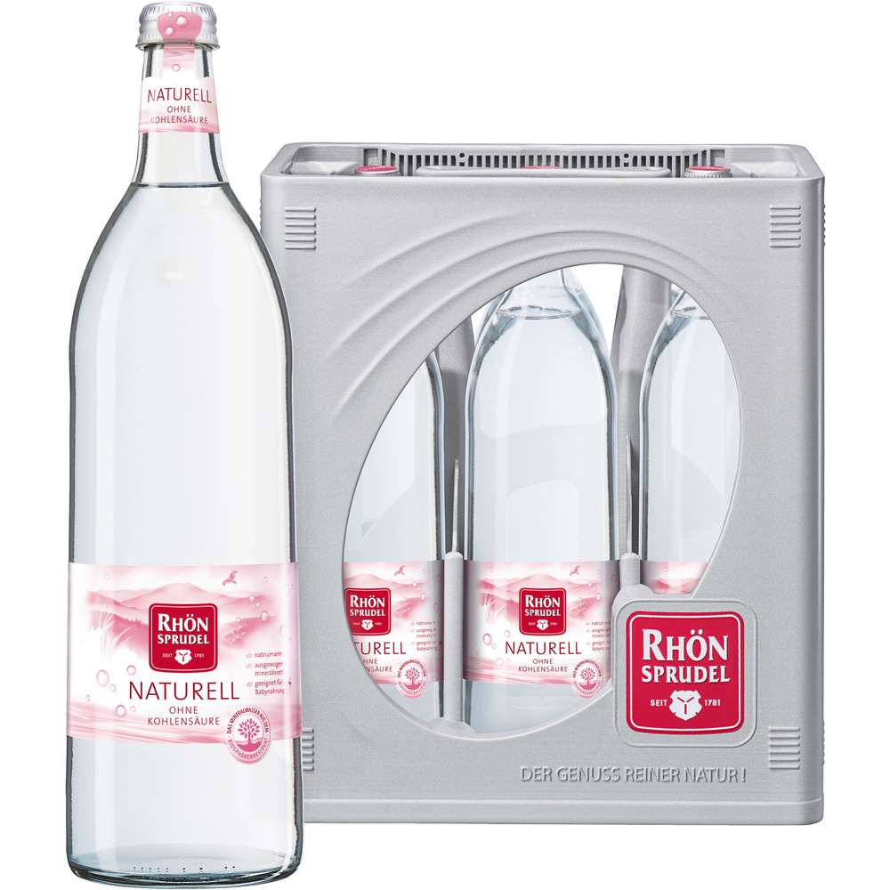 Produktabbildung Rhön Sprudel Mineralwasser, Naturell (6x 1,000 Liter)