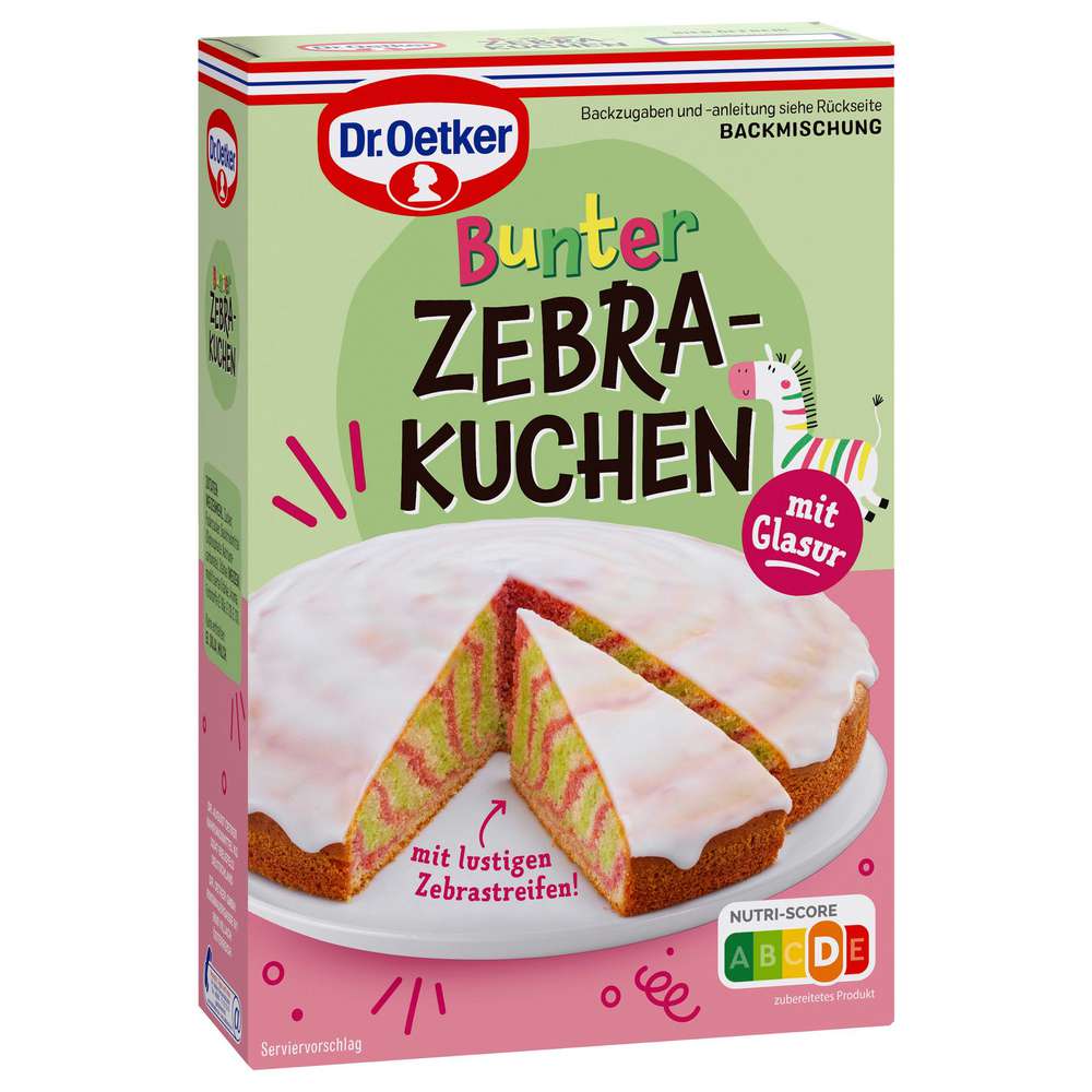 Produktabbildung Dr. Oetker Bunter Zebrakuchen