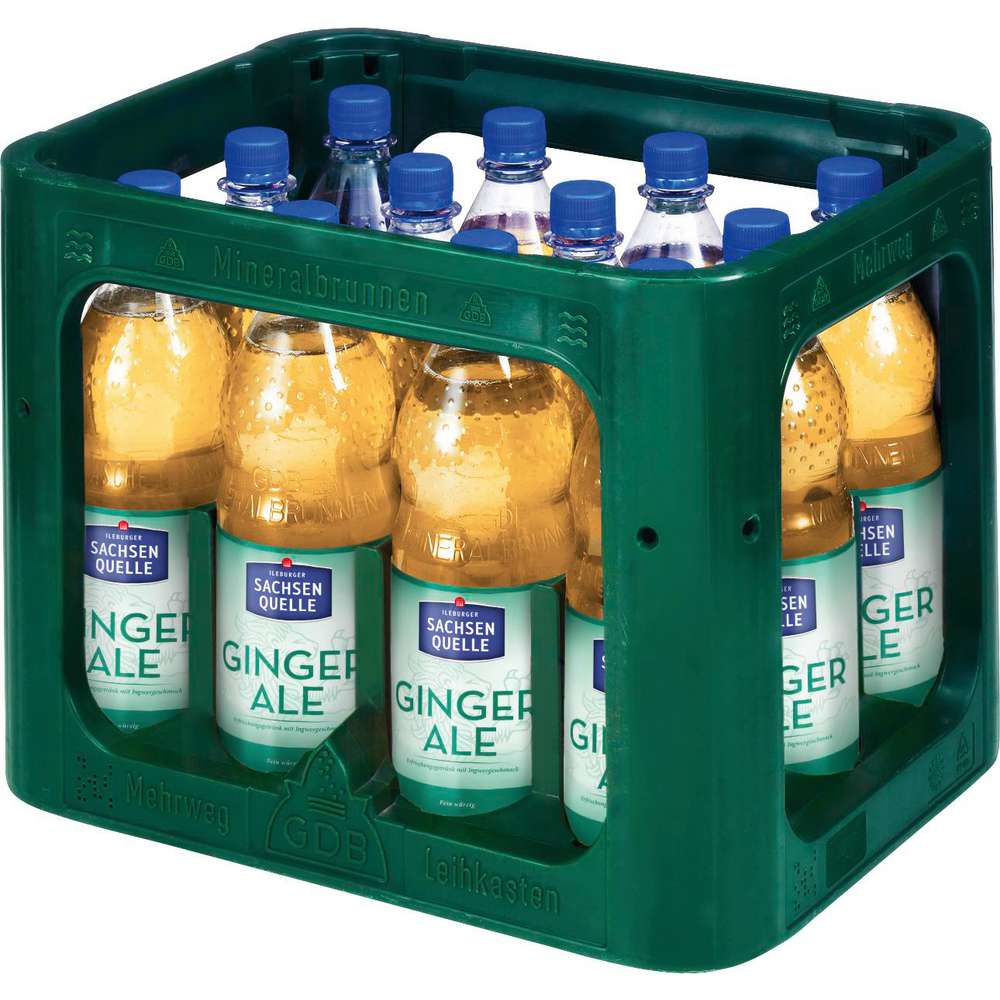 Produktabbildung Ileburger Sachsen Quelle Ginger Ale (12x 1,000 Liter)
