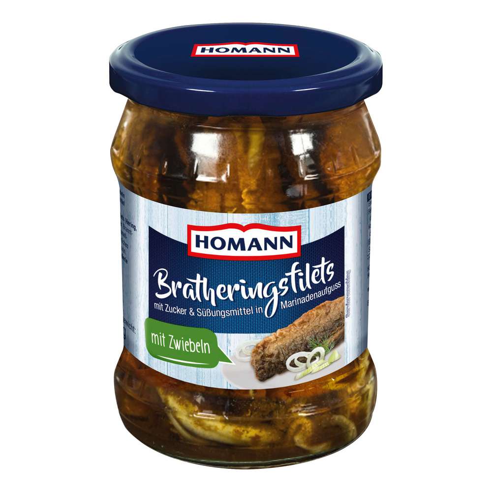 Produktabbildung Homann Bratheringsfilet mit Zwiebeln 