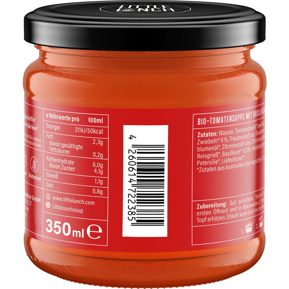Produktabbildung Little Lunch Tomatensuppe