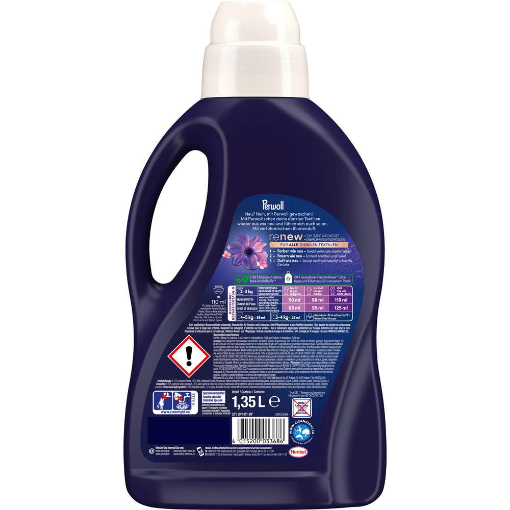 Produktabbildung Perwoll Color-Waschmittel, flüssig, Renew Black Blütenmeer