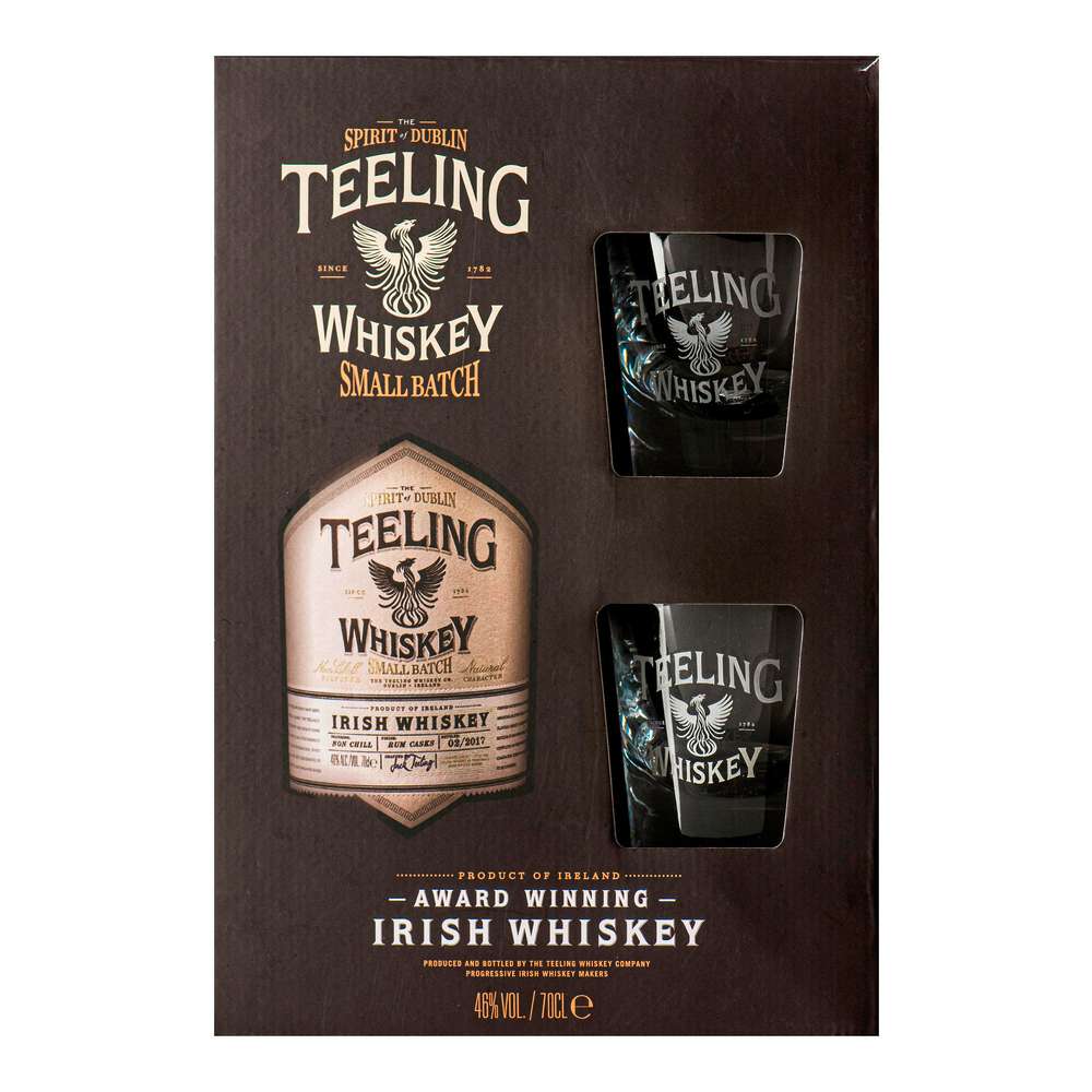 Produktabbildung Teeling Whiskey mit Gläsern