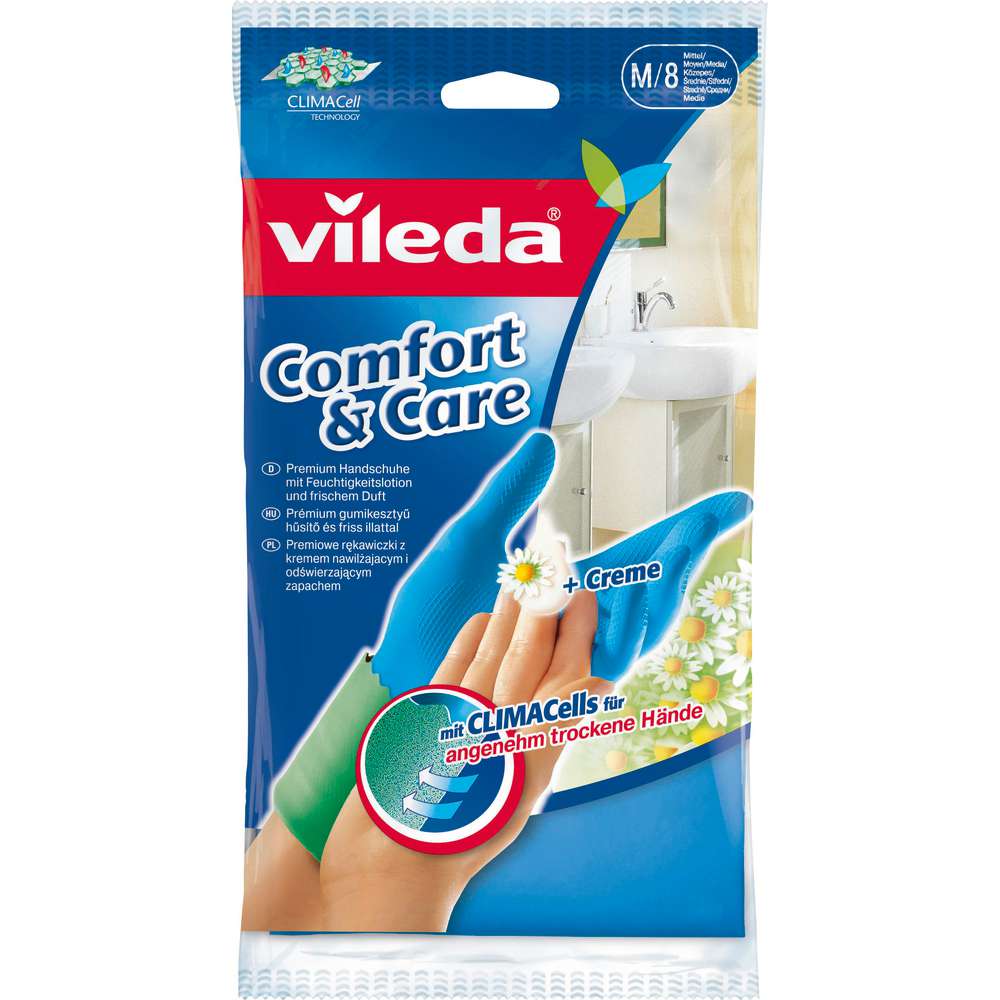 Produktabbildung Vileda Haushalts-Handschuhe Comfort & Care, 2er-Set, Gr. M