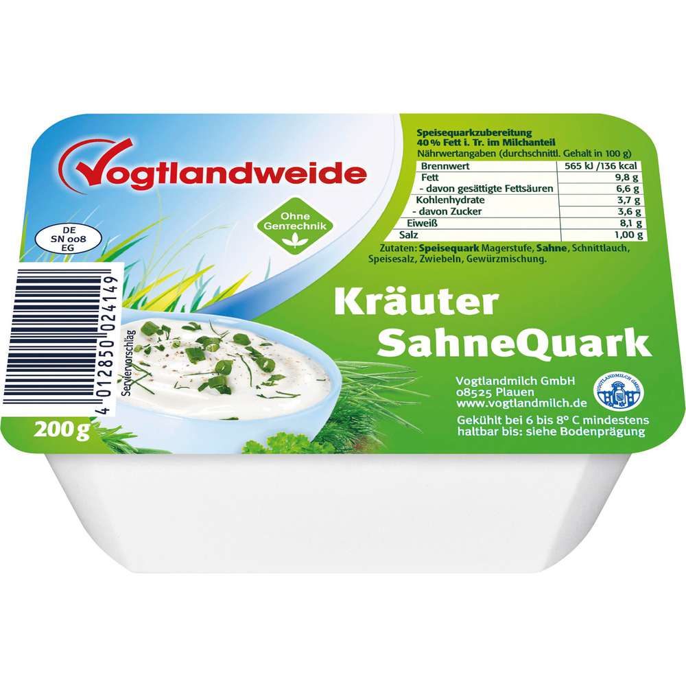 Produktabbildung Vogtlandweide Kräuter-Sahnequark