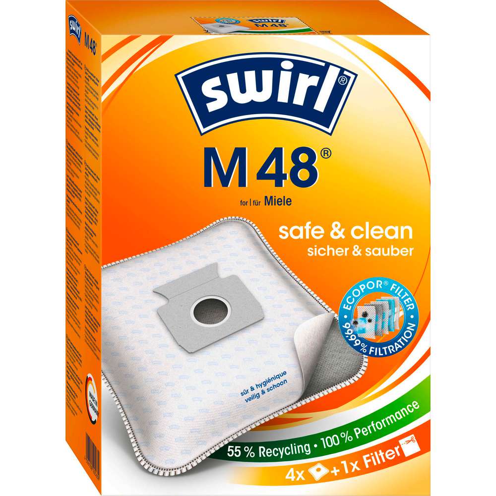 Produktabbildung Swirl Staubsaugerbeutel M 48, safe & clean