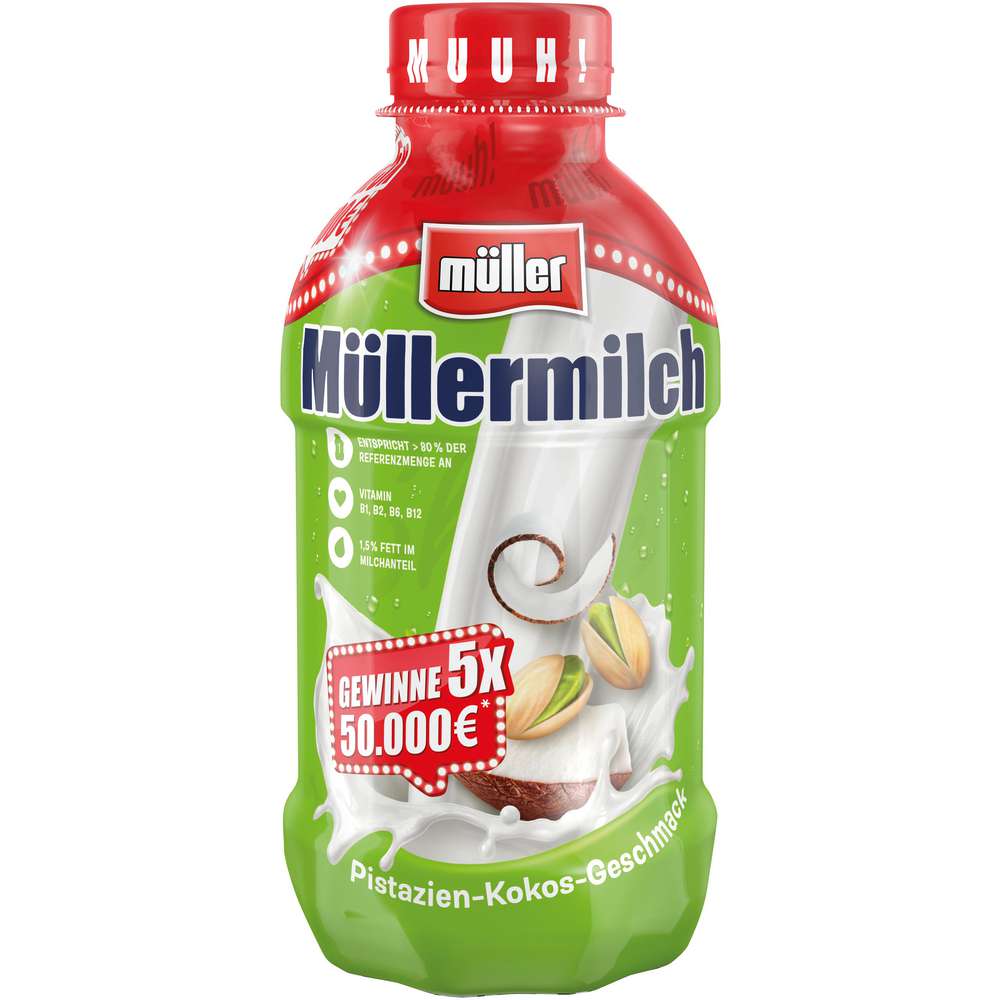 Produktabbildung Müller Müllermilch, Pistazie-Cocos