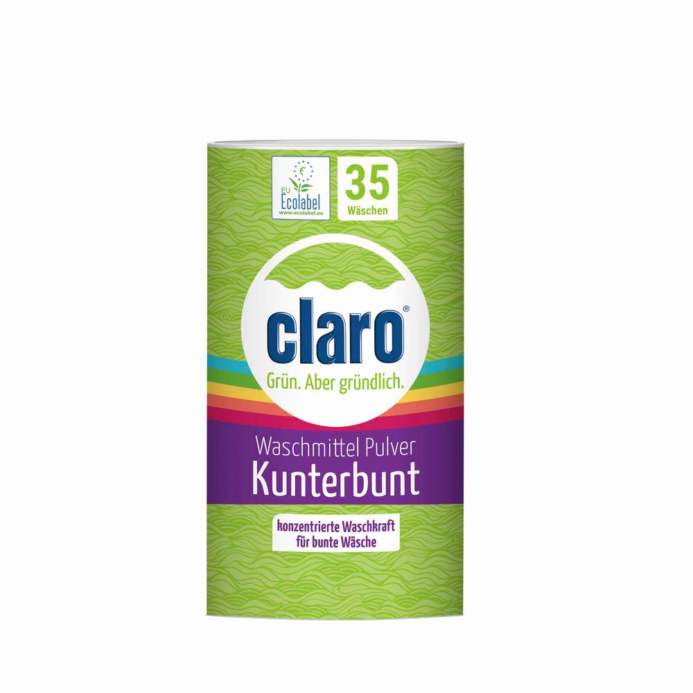 Produktabbildung claro Waschmittel-Pulver, Kunterbunt, für bunte Wäsche