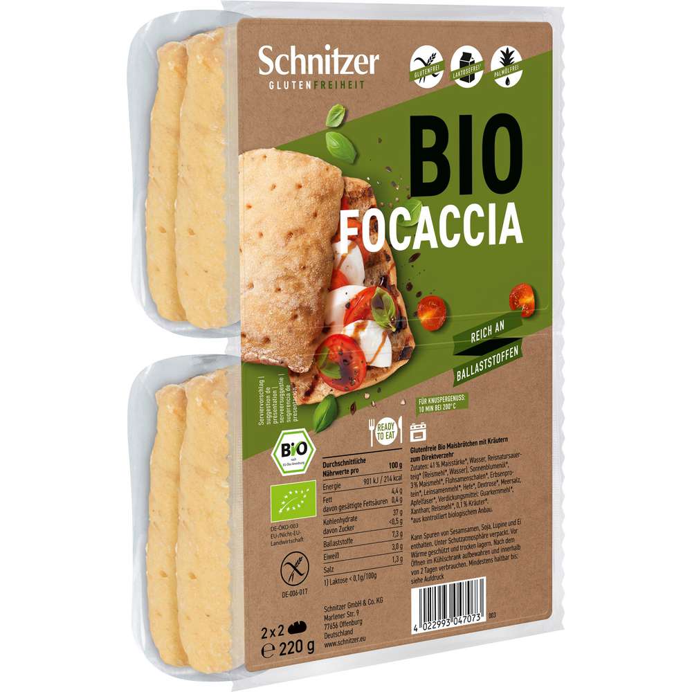 Produktabbildung Schnitzer Bio Focaccia