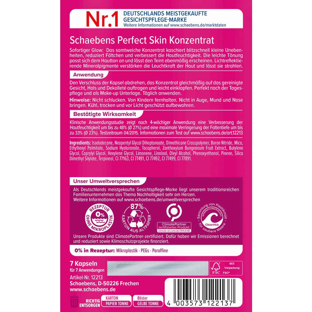 Produktabbildung Schaebens Glow Konzentrat Perfect Skin