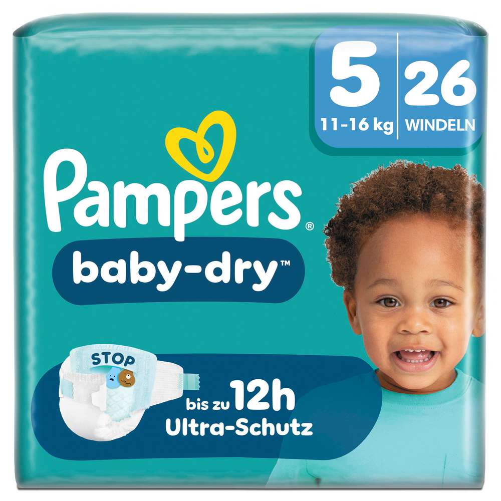 Produktabbildung Pampers Windeln Baby Dry Gr.5 Junior 11-16 kg