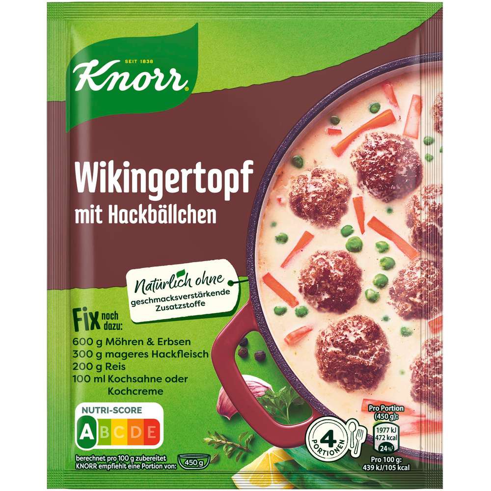 Produktabbildung Knorr Fix Würzmischung Wikingertopf mit Hackbällchen