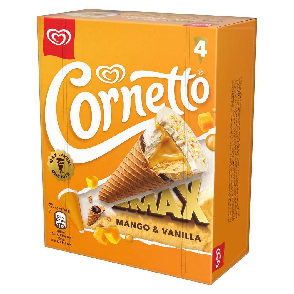 Produktabbildung Langnese Cornetto Max Waffeleis, Mango-Vanille
