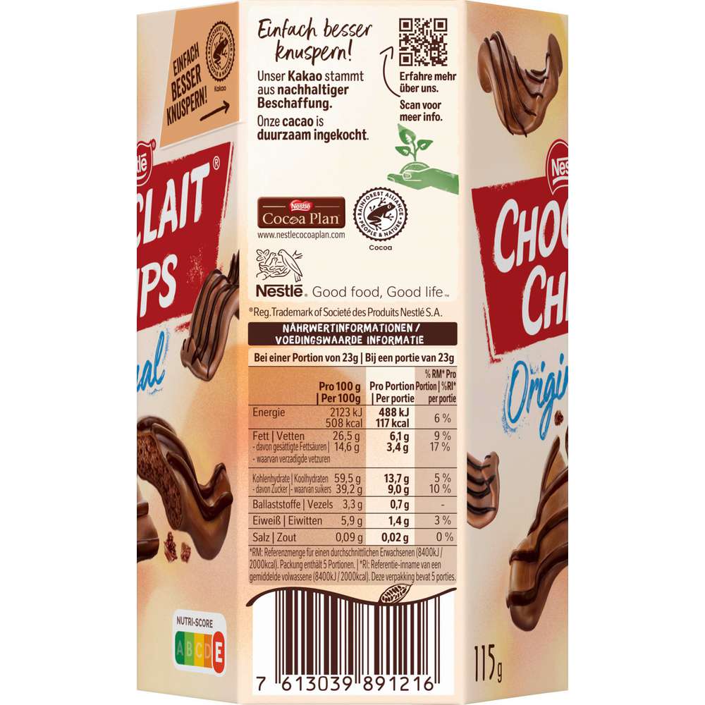 Produktabbildung Nestle Choclait Chips, original