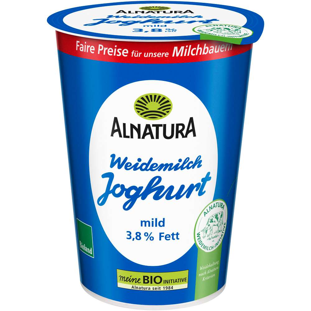 Produktabbildung Alnatura Bio Naturjoghurt mild, 3,8% Fett