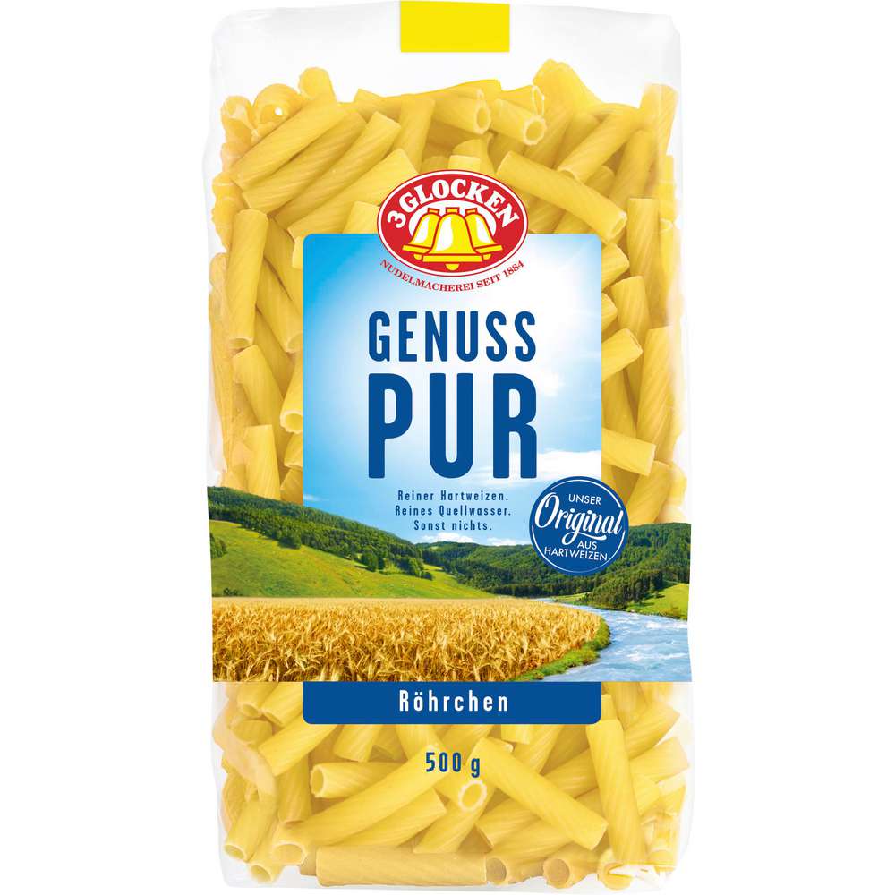 Produktabbildung 3 Glocken Nudeln Genuss pur, Röhrchen