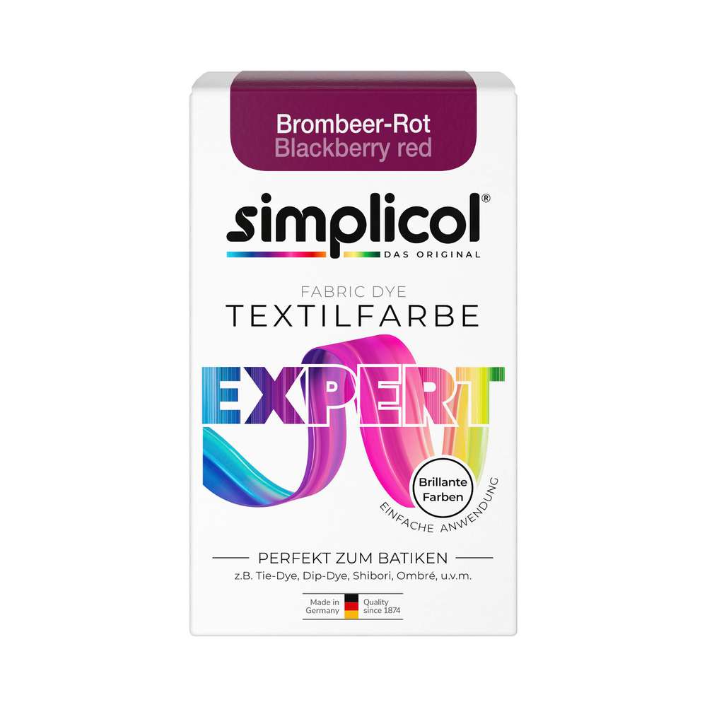 Produktabbildung simplicol Textilfarbe Expert, Brombeer-Rot