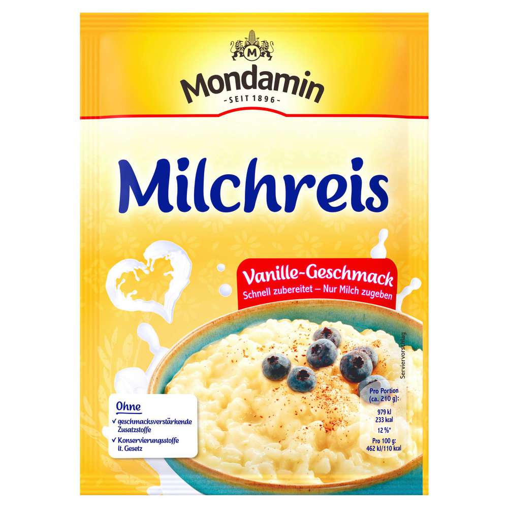 Produktabbildung Mondamin Milchreis Vanille-Geschmack
